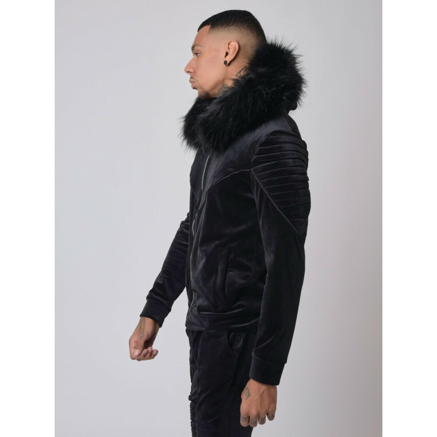 Hooded jacket Project X Paris velvet