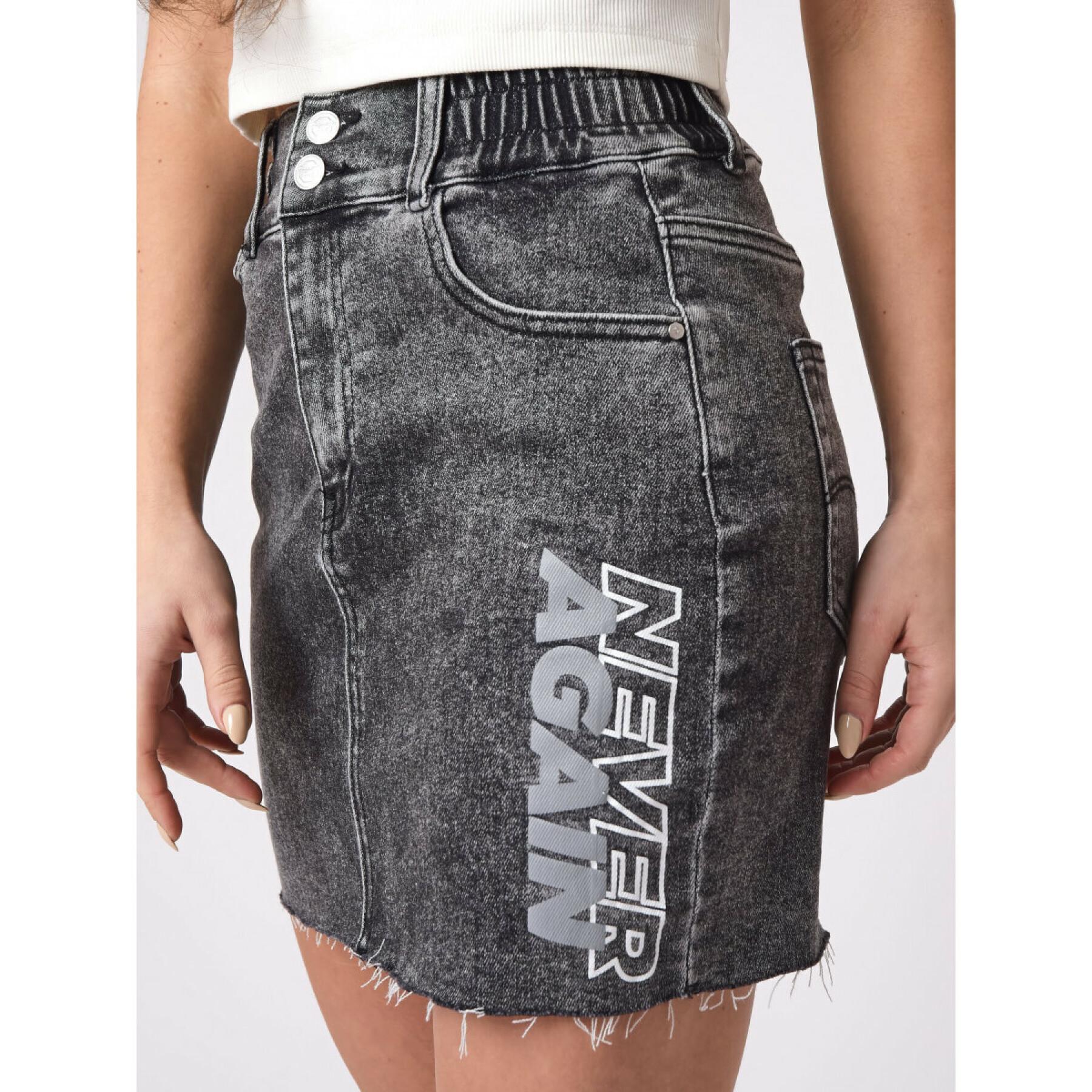 Denim skirt with print on the woman's side Project X Paris